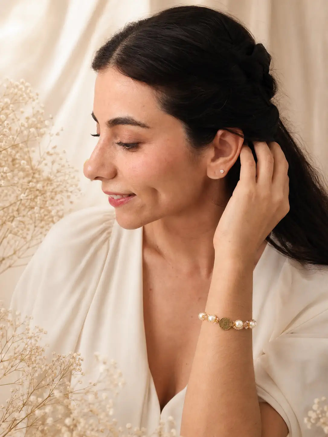 Palabras de Fe – Pulsera Padre Nuestro con perlas