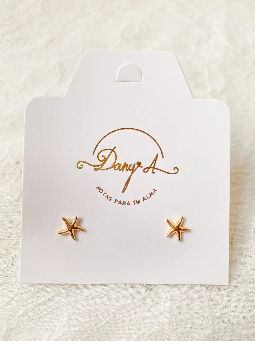 Estrella de Mar Chic – Aretes topo dorado