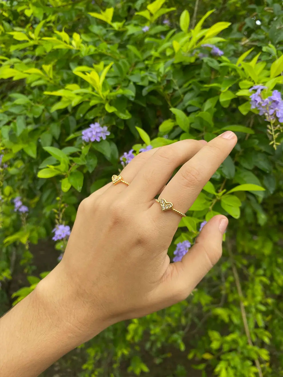 Love Shine – Anillo corazón microcircones