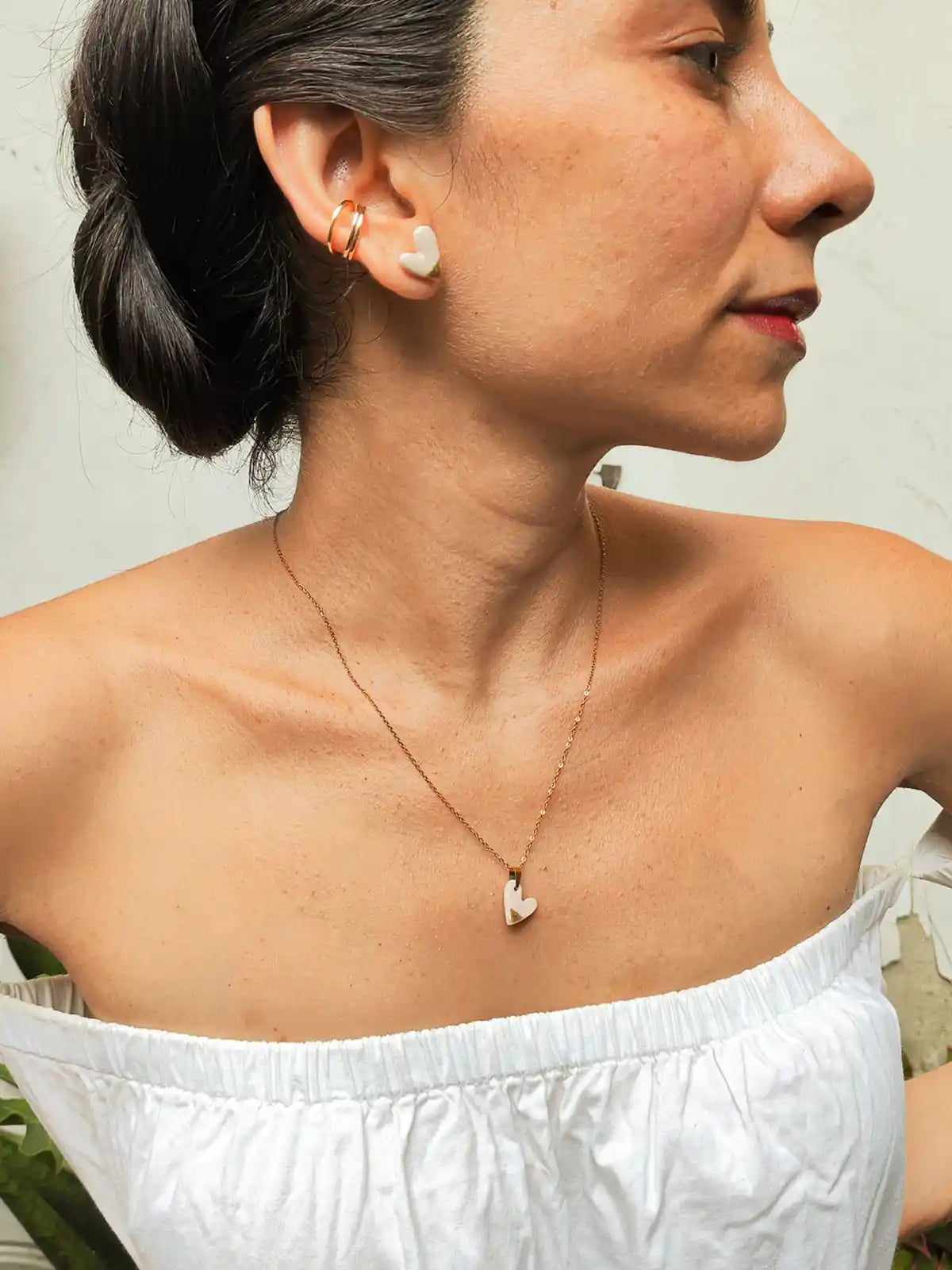 Set Collar y Aretes Latidos de Amor