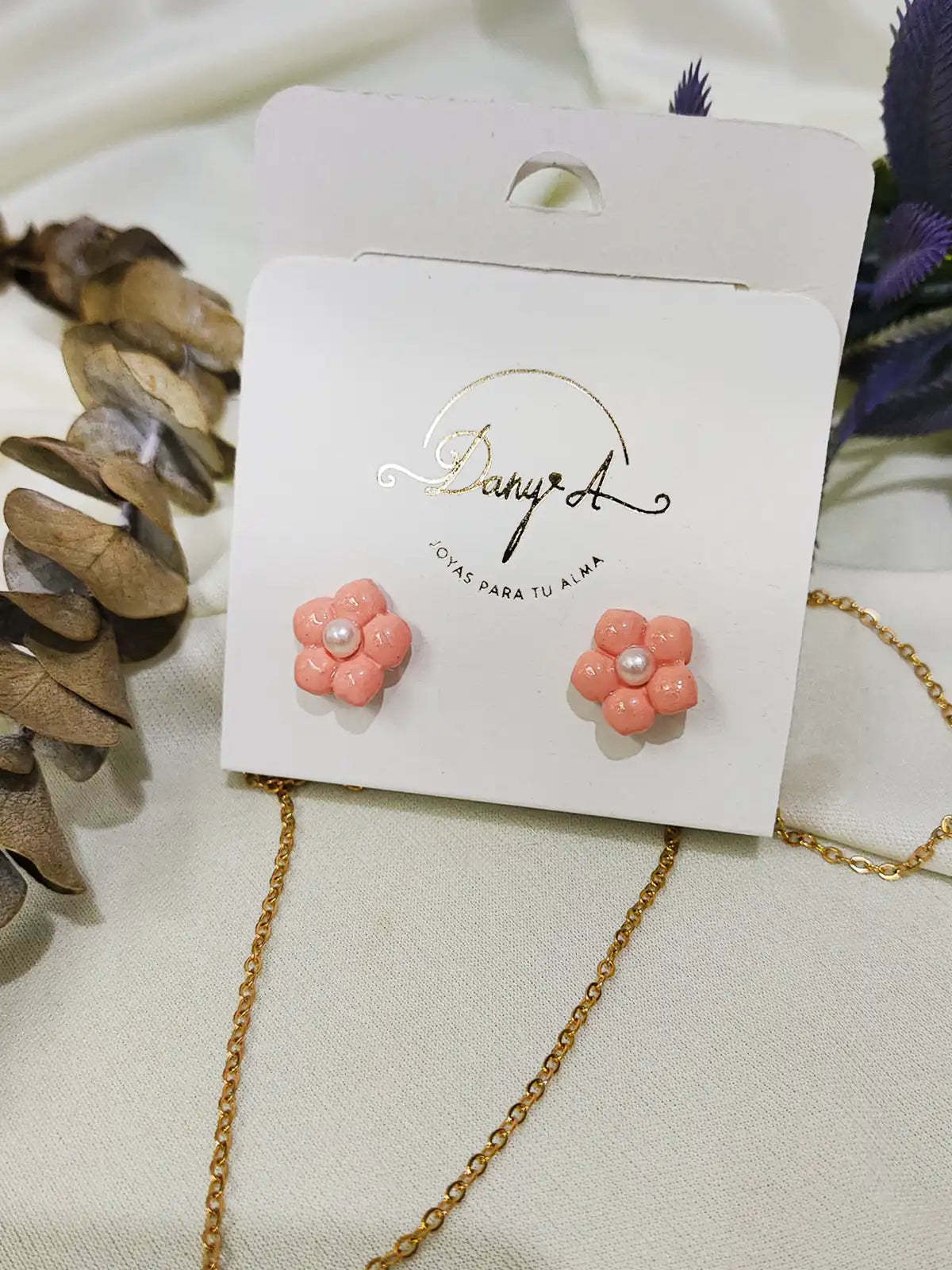Set Collar y Aretes Florecer