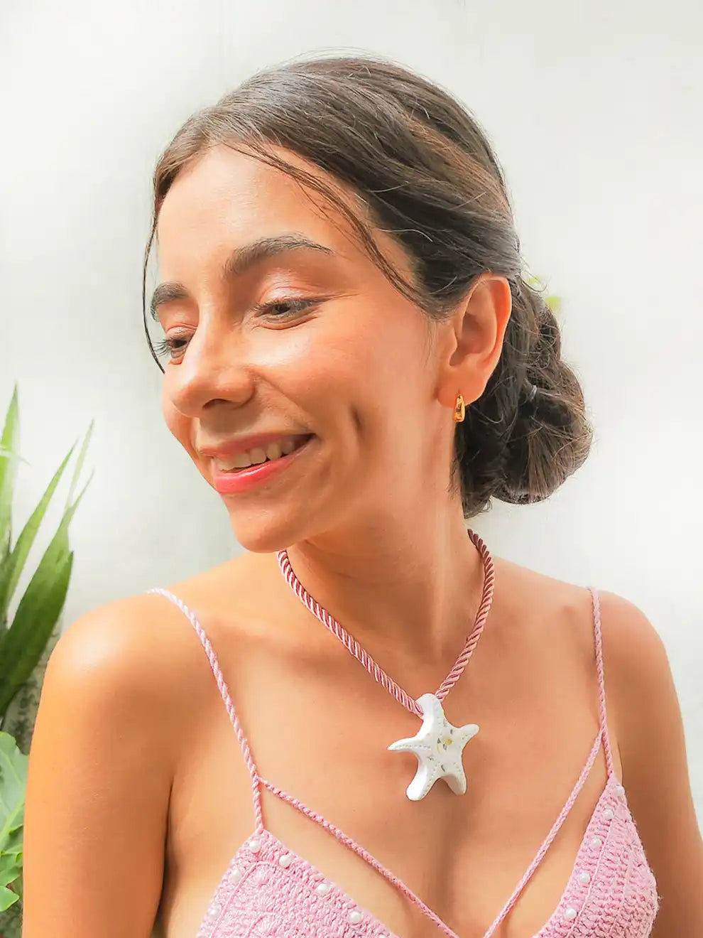 Mar de Rosas – Collar estrella de mar artesanal