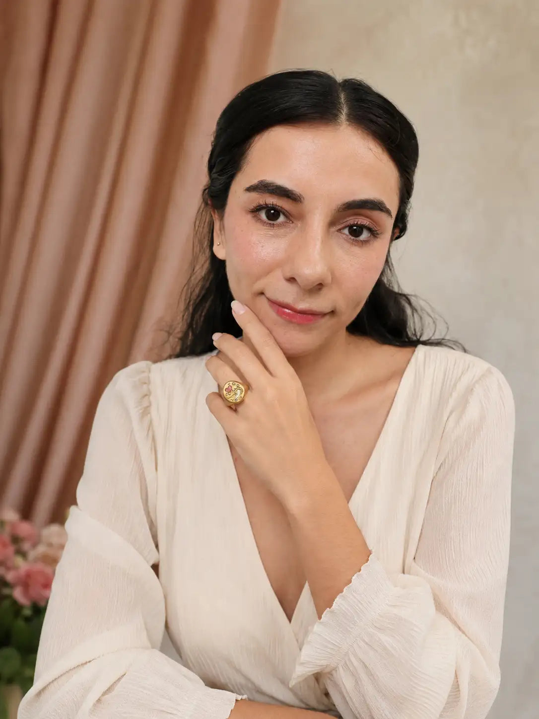 Sueño Rosa – Anillo romántico en acero inoxidable