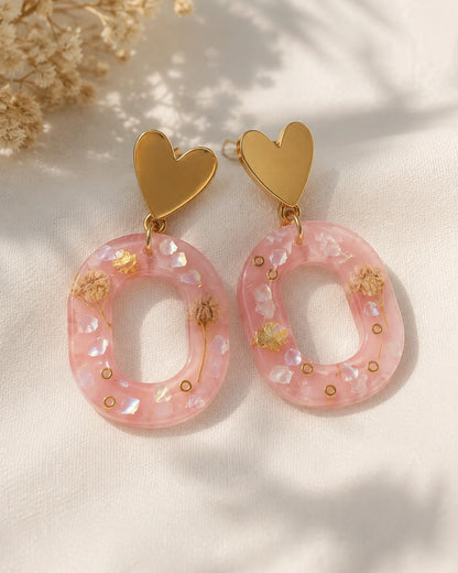 Producto completo: par de aretes Dulce Corazón
