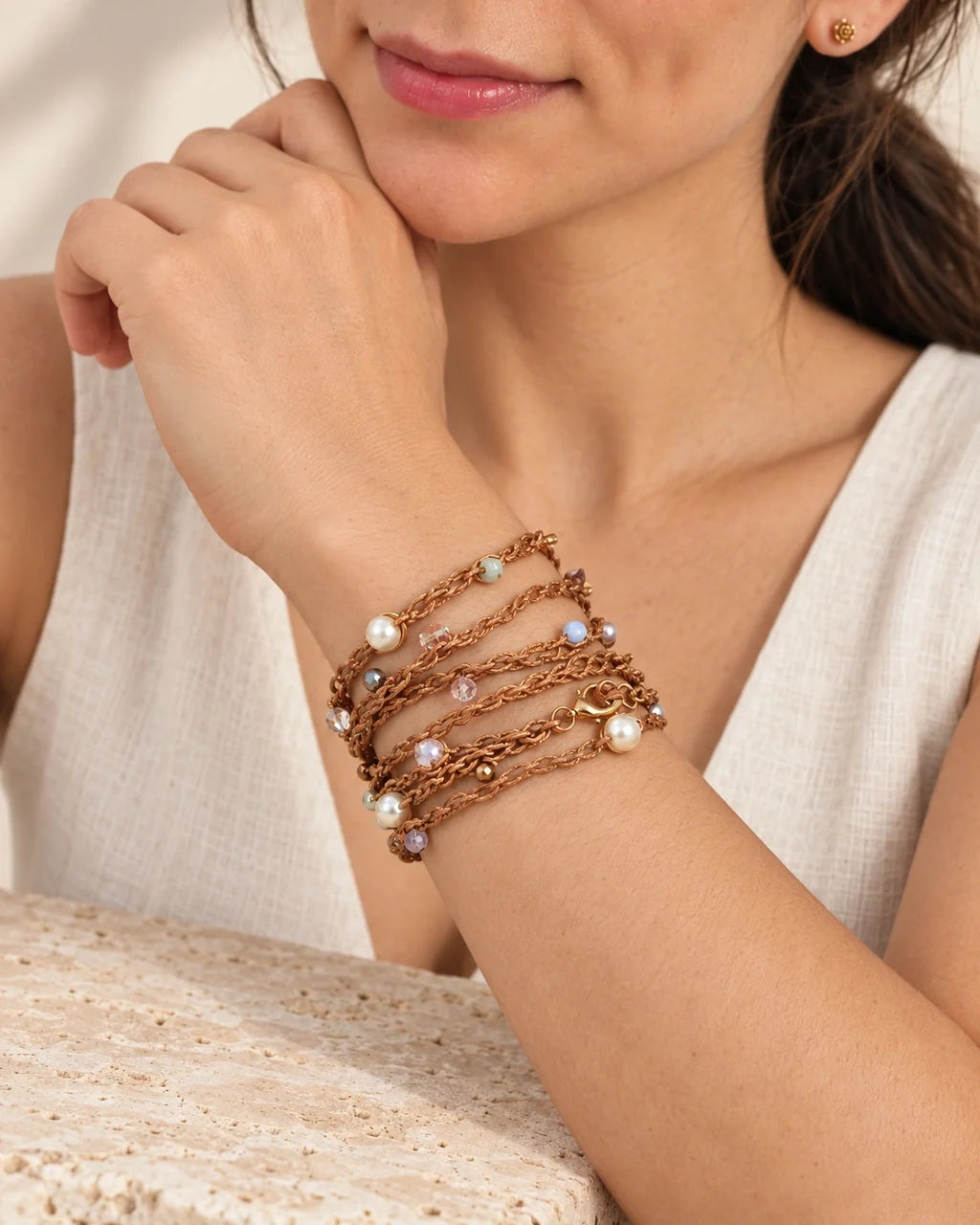 Acercamiento de Vínculo Libre C101 como pulsera