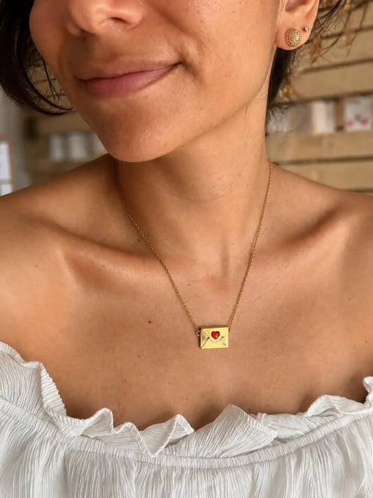 Palabras de Fe - Collar tipo sobre con foto personalizada