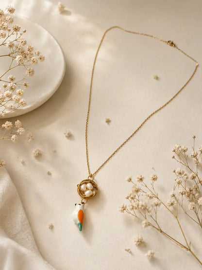 Nido de Amor – Collar dorado para mamá