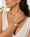 Jardín Encantado – Pulsera en acero con dijes artesanales