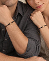 Círculo Sin Fin – Dúo de pulseras negras para pareja