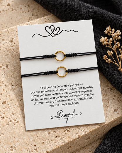 Círculo Sin Fin – Dúo de pulseras negras para pareja – imagen 7