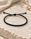 Pulso Nocturno – Pulsera masculina negra en macramé