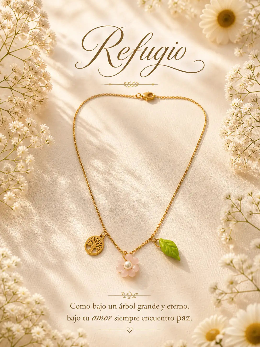 Refugio de Amor – Collar emotivo en acero inoxidable