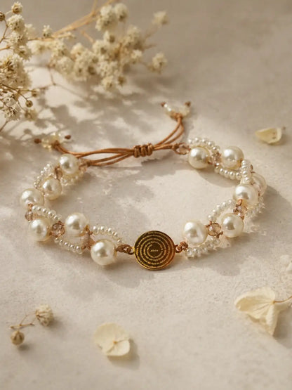 Palabras de Fe – Pulsera Padre Nuestro con perlas