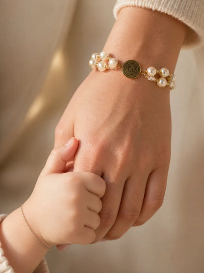 Palabras de Fe – Pulsera Padre Nuestro con perlas