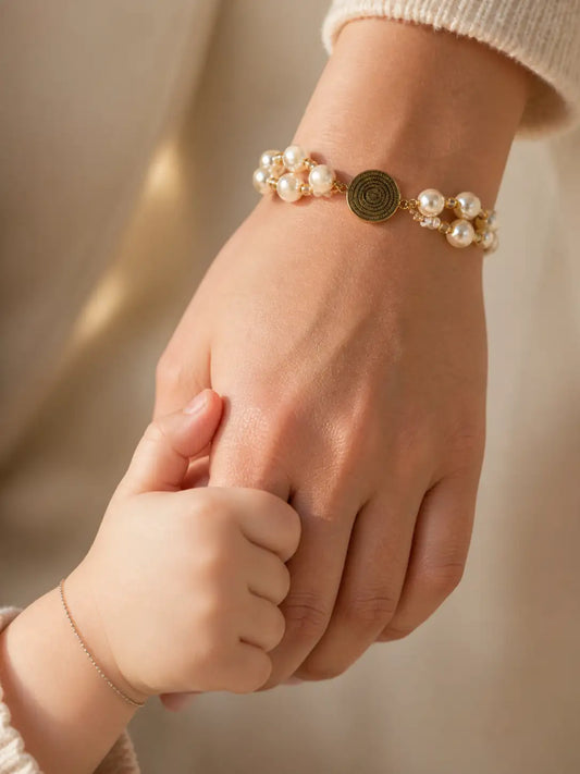 Palabras de Fe – Pulsera Padre Nuestro con perlas