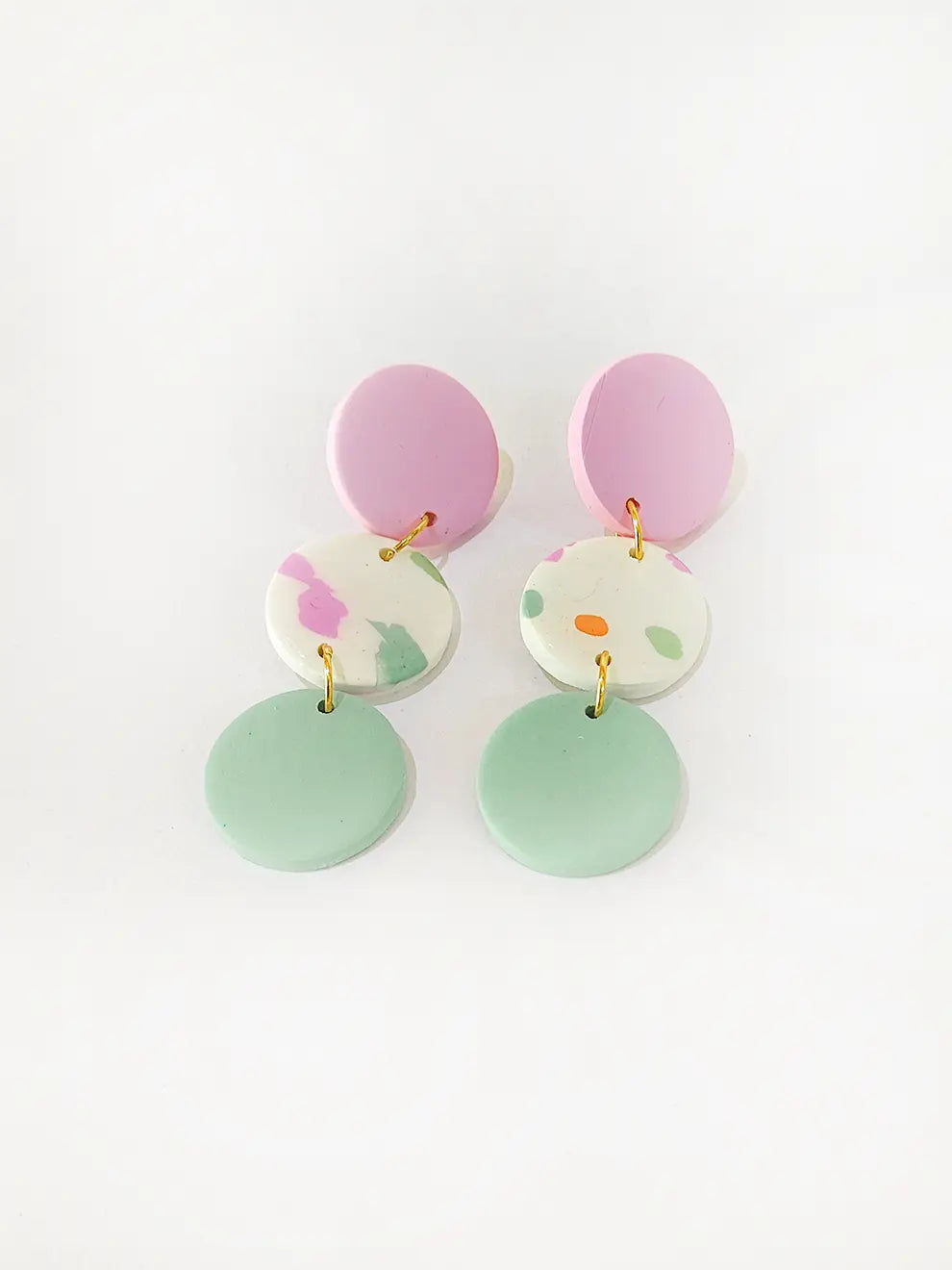 Trío Contemporáneo – Aretes arcilla polimérica elegantes