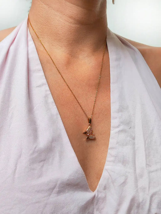 Alas de Sol – Collar mariposa dorada