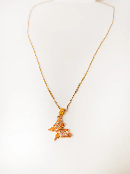 Alas de Sol – Collar mariposa dorada