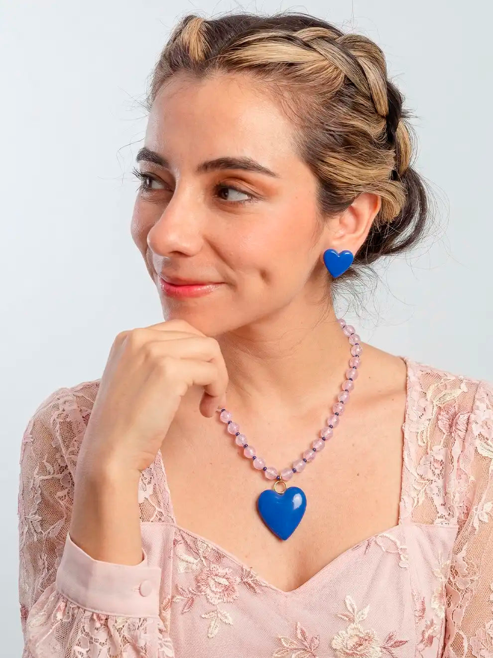Corazón Pop - Set hecho a mano con arcilla polimérica