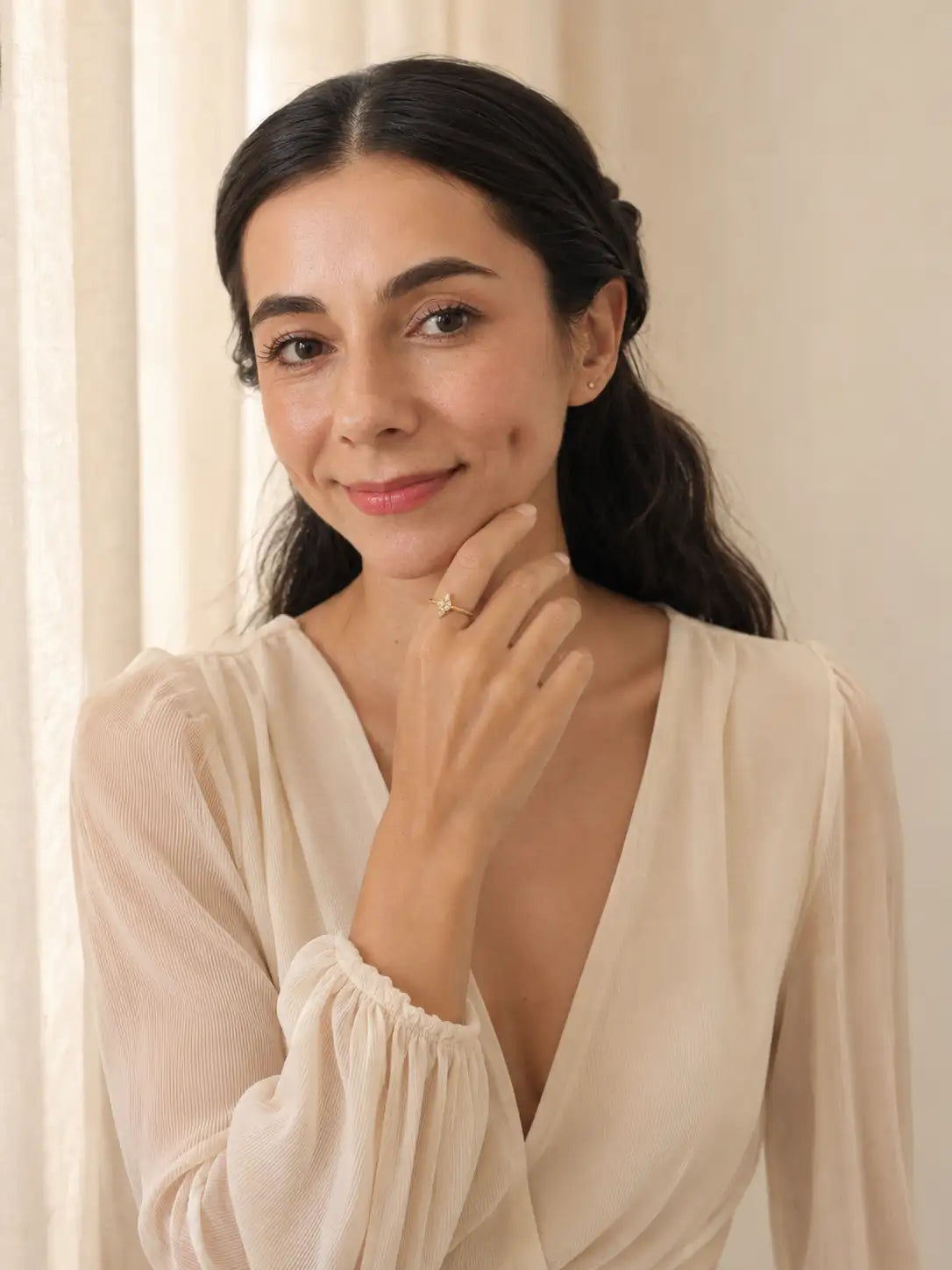 Destello Imperial – Anillo en acero inoxidable con circones
