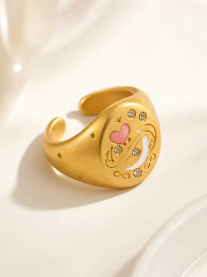 Sueño Rosa – Anillo romántico en acero inoxidable