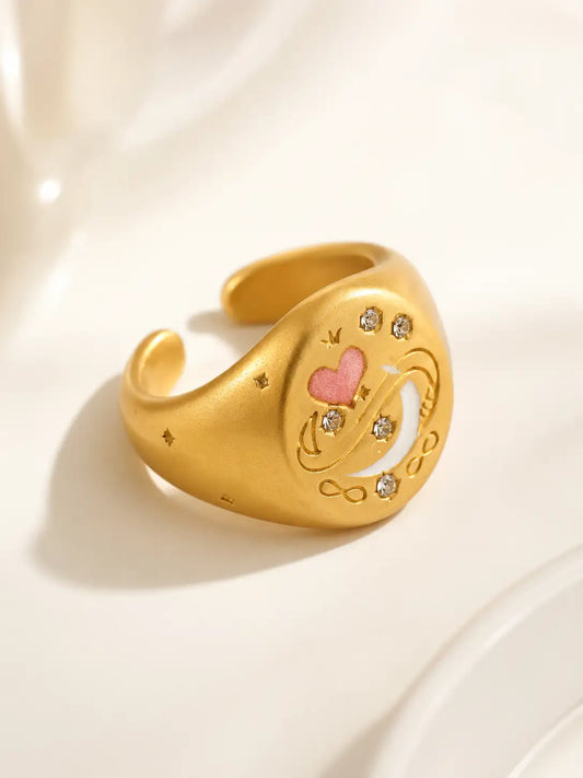 Sueño Rosa – Anillo romántico en acero inoxidable