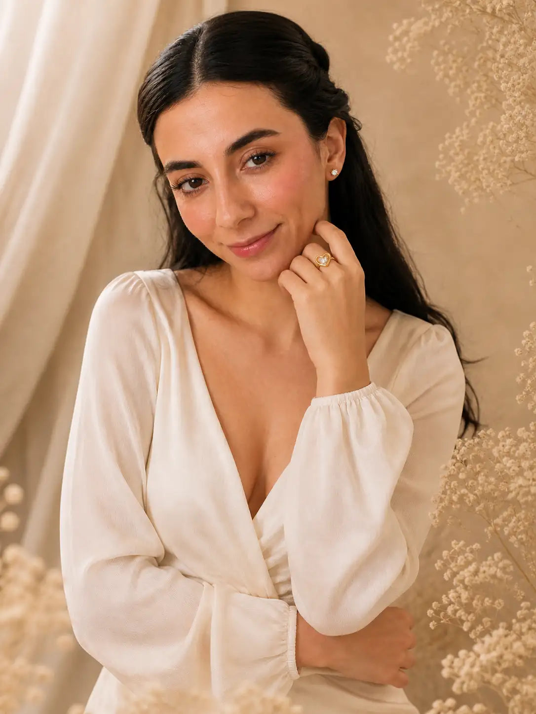 Destello de Amor – Anillo corazón en acero inoxidable