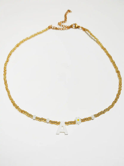 Choker Letra y Florecita