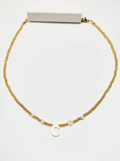 Choker Letra y Florecita