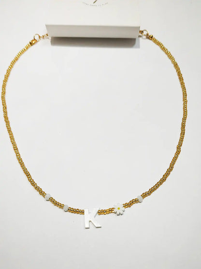 Choker Letra y Florecita