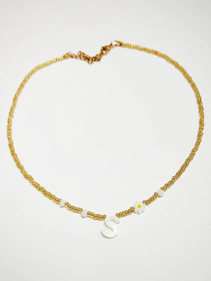 Choker Letra y Florecita
