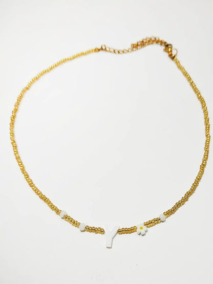 Choker Letra y Florecita