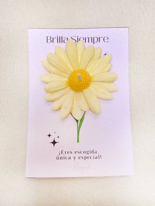 Brilla Siempre - Vela decorativa margarita cera de soya