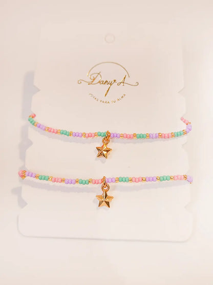 Star Mini - Pulseras de amistad ajustables
