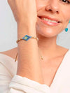 Mirada Azul – Pulsera tejida con miyuki en rombo